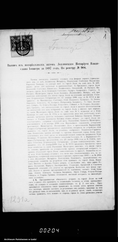 Obraz 5 z jednostki "[Uzasadnienie prezydenta Łodzi dla gubernatora piotrkowskiego w sprawie przeniesienia instytucji gubernialnych z Kalisza do Łodzi. Skład personalny magistratu, statystyka ludności miasta z 1911 r., sprawa tramwajów]"