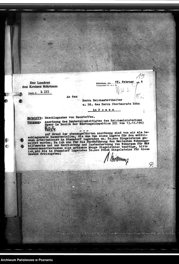 Obraz 19 z jednostki "Beschlagnahme von Baustoffen"