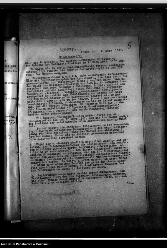 Obraz 9 z jednostki "Besprechungen mit den aufsichtsführenden Bürobeamten"