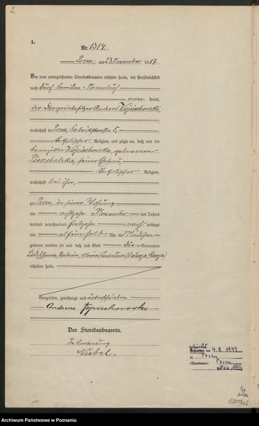 Obraz 4 z jednostki "Księga miejscowa urodzeń tom IV [Rejestr główny urodzeń]"