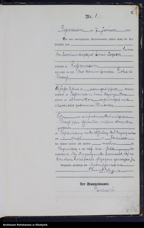 image.from.unit.number "Sterbe-Haupt-Register Nr 1 - 69"