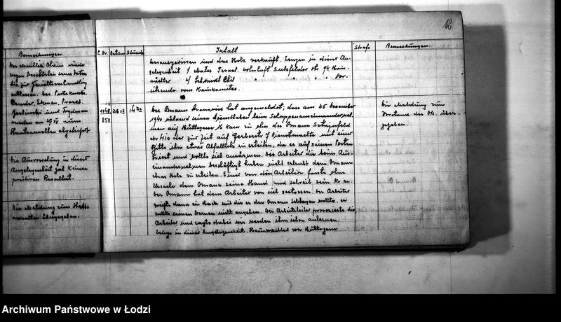 Obraz 14 z jednostki "Meldungs-Buch [Meldunki o wypadkach, przekroczeniach na terenie IV rewiru, o wymierzonych karach]"