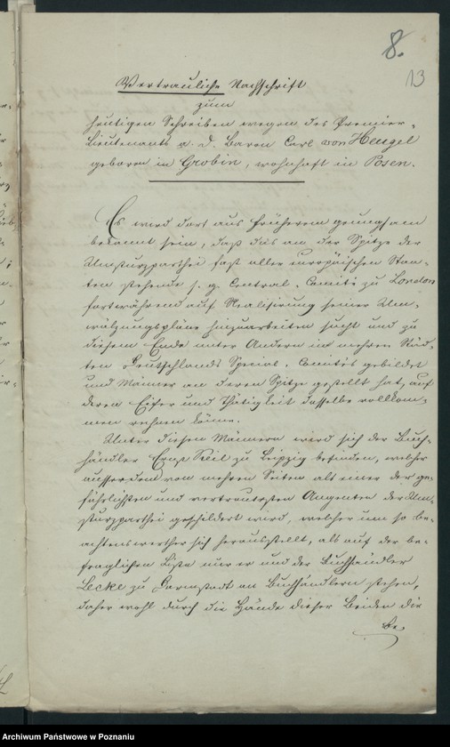 Obraz 17 z jednostki "A. betr. den Premier Lieutnant a.D. Karl von Hengel"