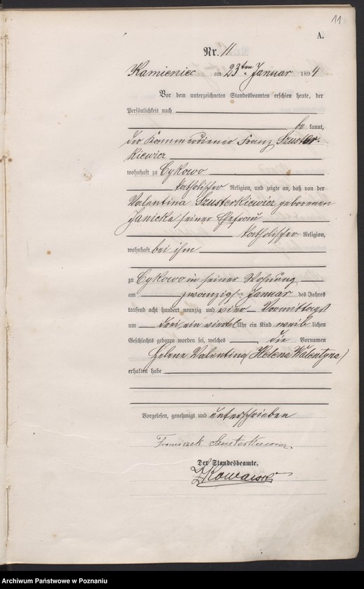 Obraz 14 z jednostki "Księga urodzeń"