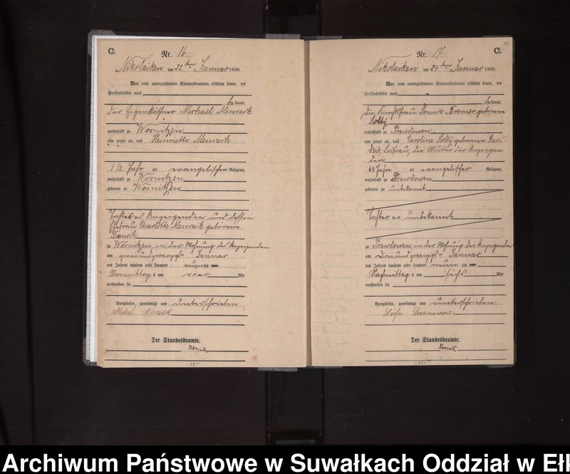 image.from.unit.number "Sterbe-Haupt-Register des Königlichen Preussischen Standes-Amtes Nikolaiken Kreis Sensburg"