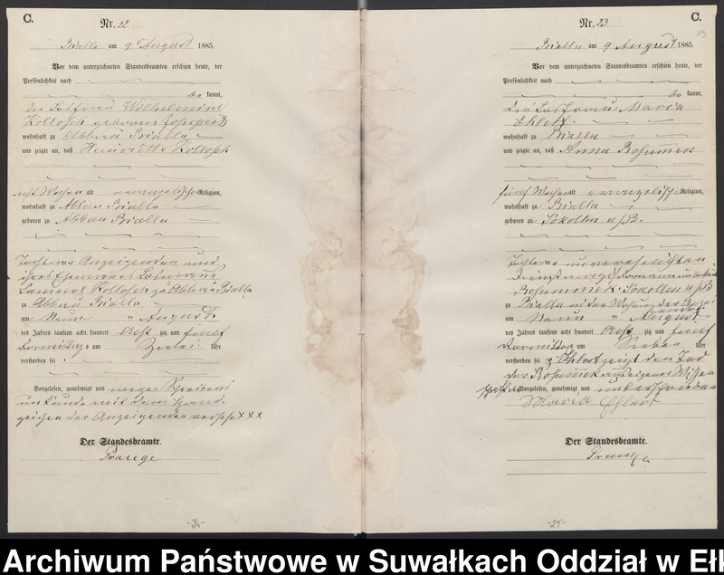 image.from.unit.number "Sterbe-Haupt-Register des Königlichen Preussischen Standes-Amtes Bialla Kreis Johannisburg"