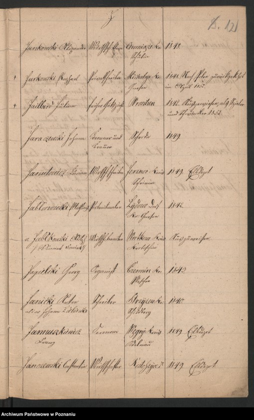 Obraz 15 z jednostki "A. enthaltend eine Liste der polnischen Überläufer und Flüchtlinge höheren Standes"