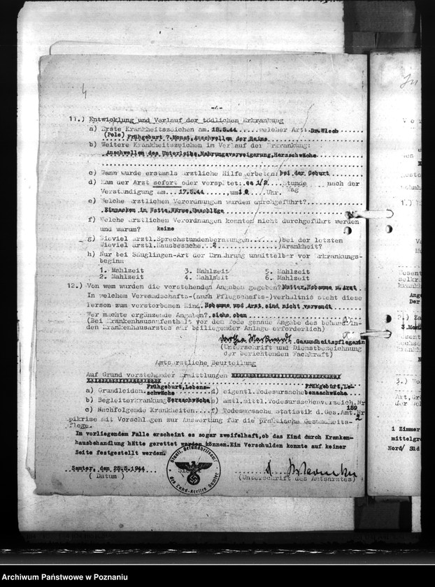 Obraz 8 z jednostki "Ermittelung zum Sterbefall von Säuglingen"