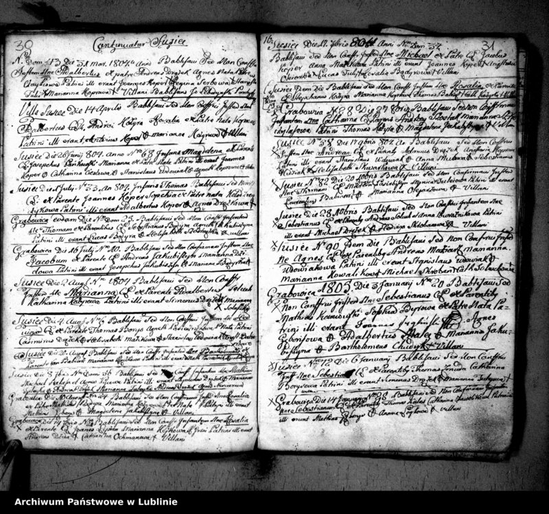 Obraz 19 z jednostki "Metrica baptisatorum"