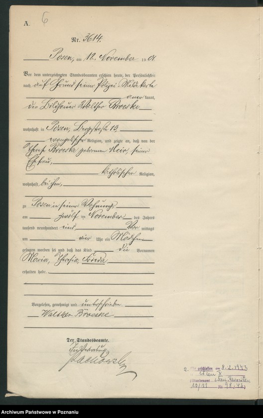 Obraz 9 z jednostki "Księga miejscowa urodzeń t. VII"