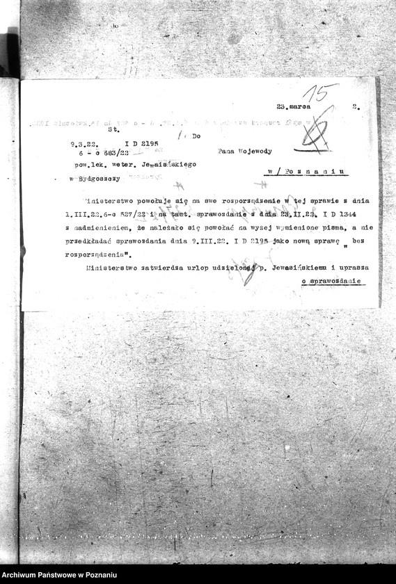 Obraz 19 z jednostki "Pow. lekarz Weterynaryjny Bydgoszcz"