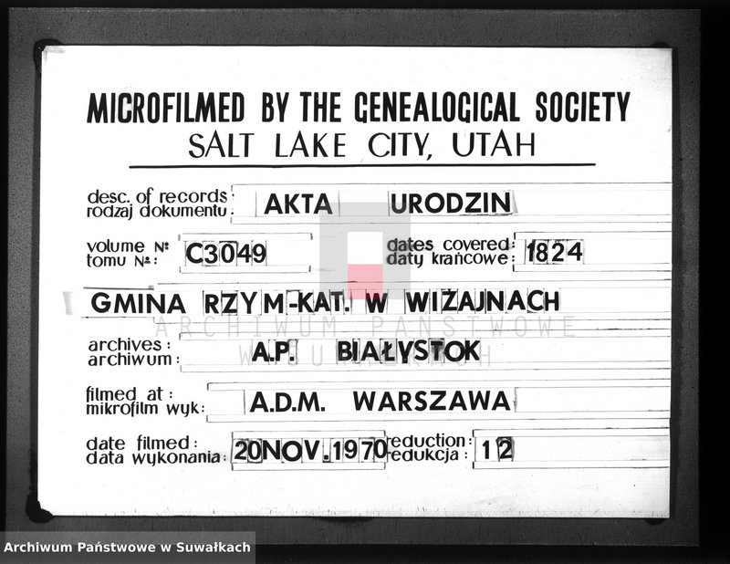 image.from.unit.number "Akta urodzonych gminy wiżańskiey obwodu seyneńskiego, w województwie augustowskim od dnia 1-go stycznia do dnia 31 grudnia 1824 roku"