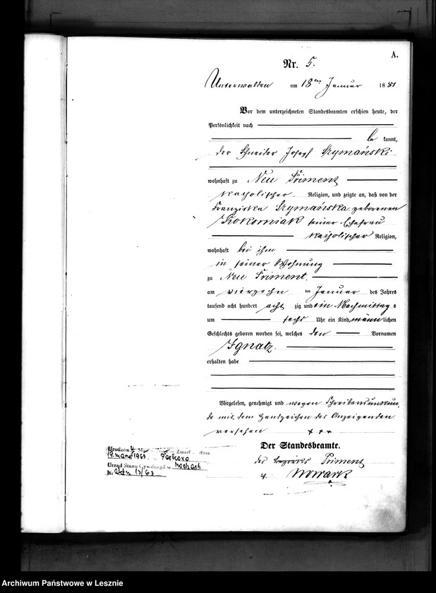 Obraz 8 z jednostki "[Księga urodzeń]"