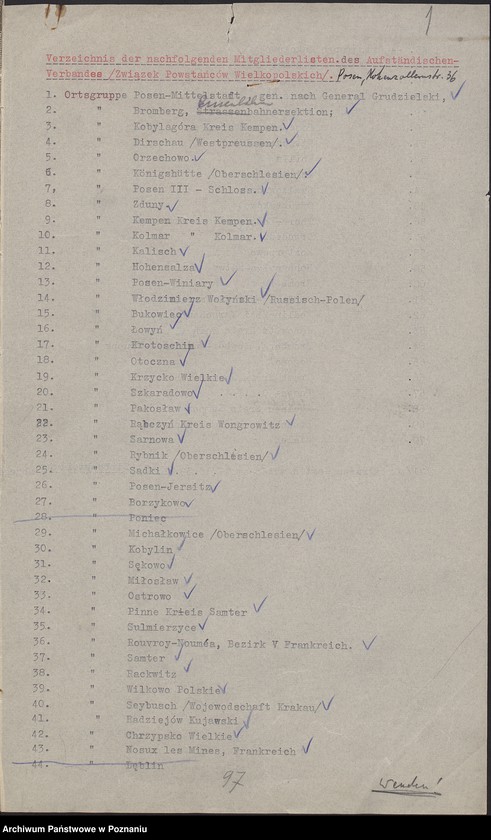 image.from.unit.number "Spis członków różnych kół Związku Powstańców Wielkopolskich."