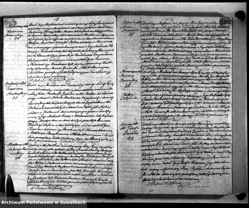 image.from.unit.number "Duplikat Aktów Urodzonych Zaślubionych y Zmarłych Osób w ciągu całego Roku 1838 Parafij Katolickiey Mirosław"