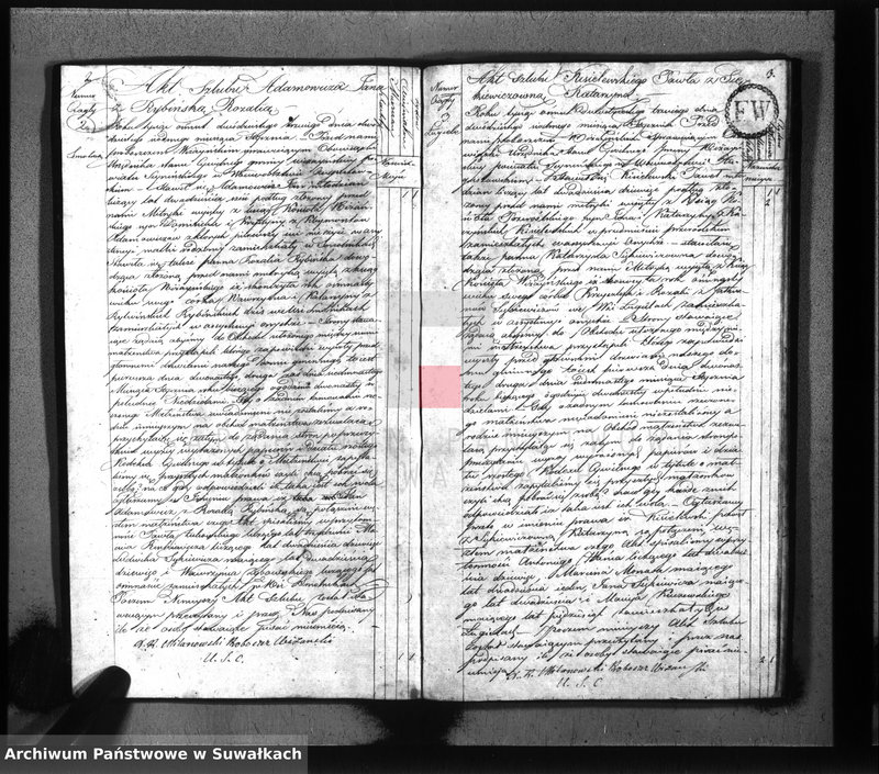 image.from.unit.number "Akta zaślubionych gminy wiżańskiey obwodu seyneńskiego, w województwie augustowskim od dnia 1-go stycznia do dnia ostatniego grudnia 1823 roku"