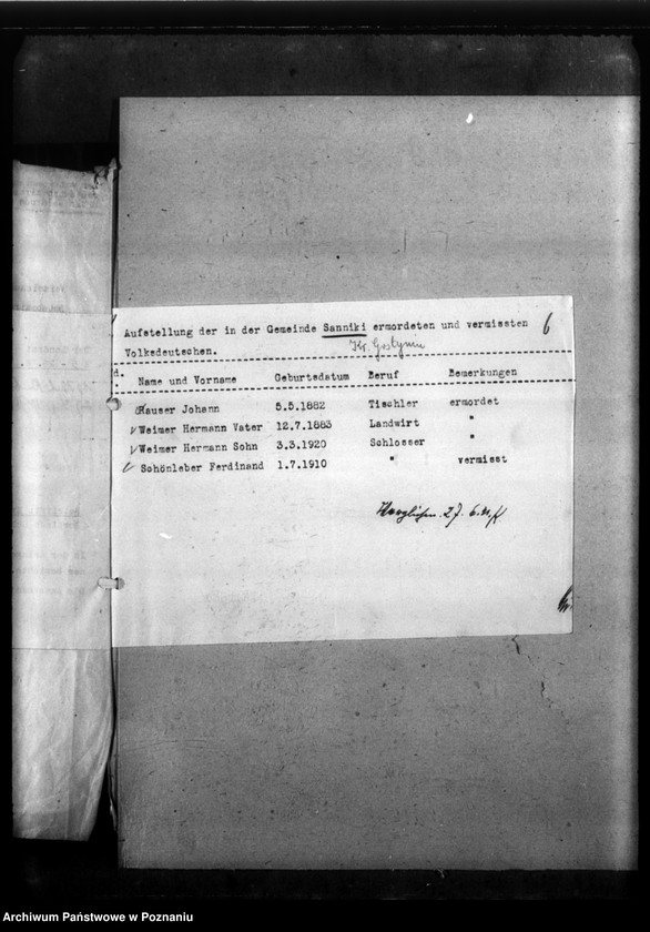Obraz 11 z jednostki "Kreis Gostynin. Zgłoszenia zmarłych i zaginionych miejscowych Niemców w 1939 roku"