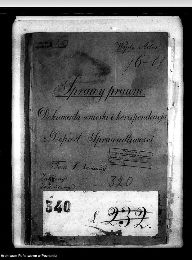 Obraz 5 z jednostki "Sprawy prawne dokumenty, wnioski i korespondencja z Departamentu Sprawiedliwości"