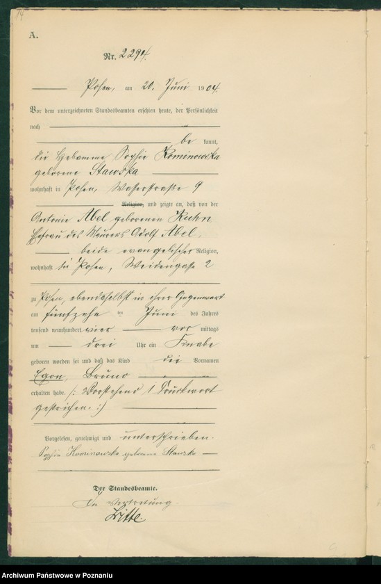 Obraz 15 z jednostki "Księga miejscowa urodzeń tom V"