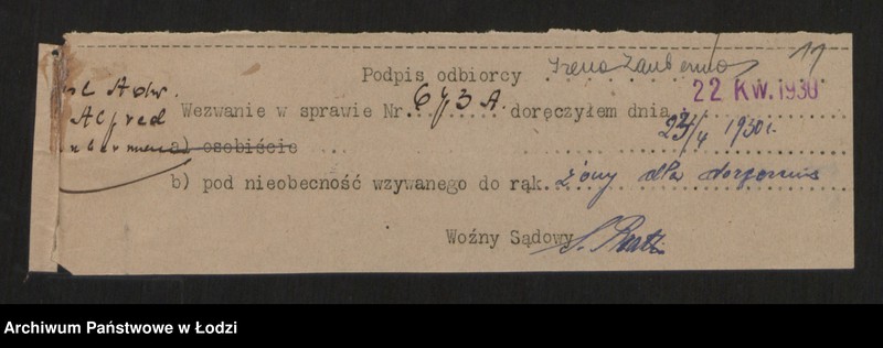 Obraz 13 z jednostki "Józef Frenkel- magazyn pończoch"