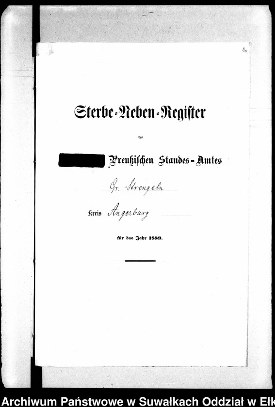 image.from.unit.number "Sterbe-Neben-Register des Preussischen Standes-Amtes Gr. Strengeln Kreis Angerburg"