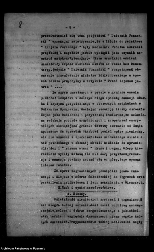 Obraz 12 z jednostki "Sprawozdania sytuacyjne miesięczne za miesiące styczeń, luty 1926 r."