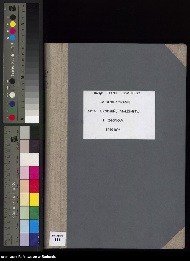 image.from.unit.number "Urząd Stanu Cywilnego w Głowaczowie Akta urodzeń, małżeństw, zgonów 1919 rok"