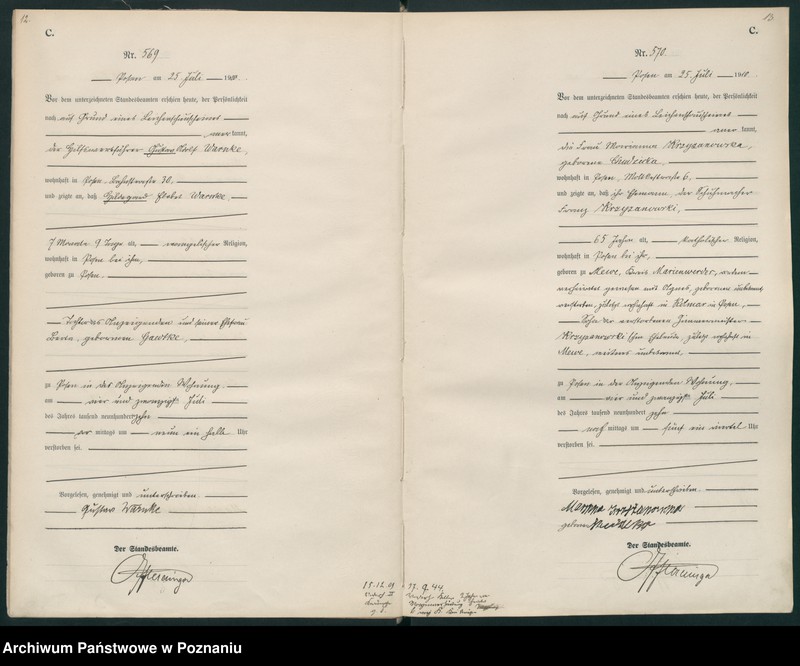 Obraz 9 z jednostki "Księga miejscowa zgonów tom II [Rejestr główny zgonów]"