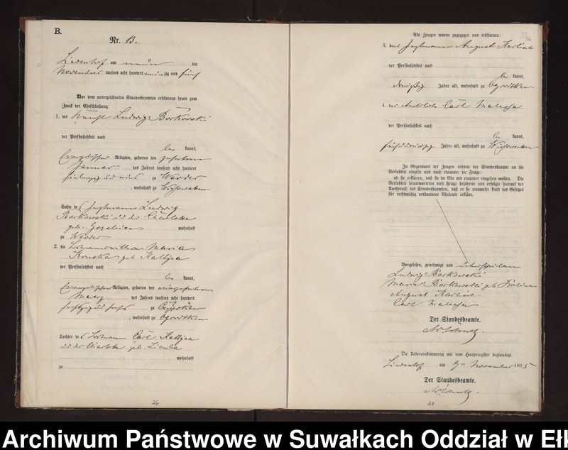 image.from.unit.number "Heiraths-Neben-Register des Preussischen Standes-Amtes Milken Kreis Loetzen"