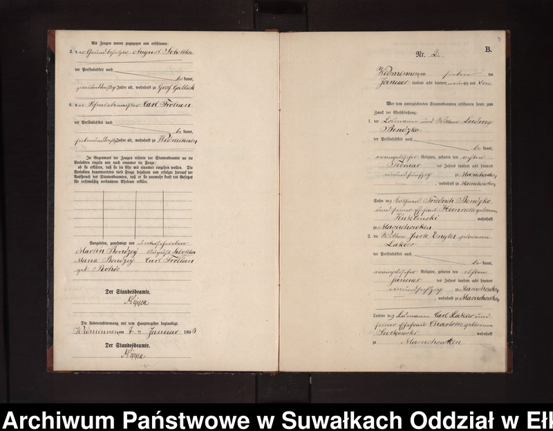 image.from.unit.number "Heiraths-Neben-Register des Preussischen Standes-Amtes Widminnen Kreis Loetzen"