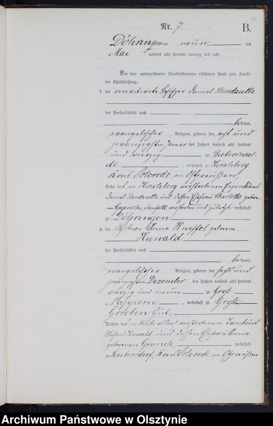 image.from.unit.number "Heiraths-Neben-Register Nr 1 - 20"