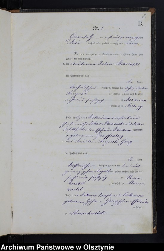 Obraz z jednostki "Heiraths-Haupt-Register Nr 1 - 6"