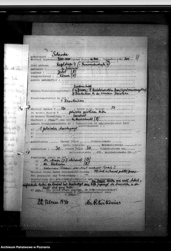 Obraz 8 z jednostki "Amtsärzte Kreis Schroda (Środa) - wyposażenie szpitali"