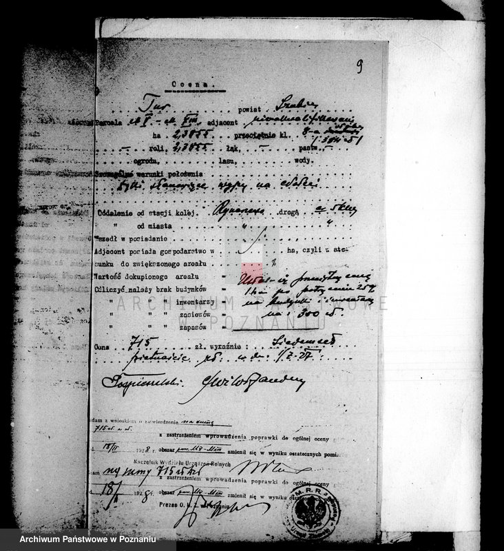 Obraz 13 z jednostki "Operat szacunkowy majątku Tur powiatu szubińskiego"