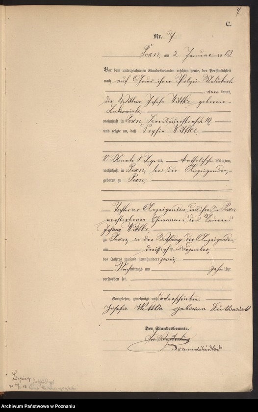 Obraz 10 z jednostki "Księga zgonów tom I"