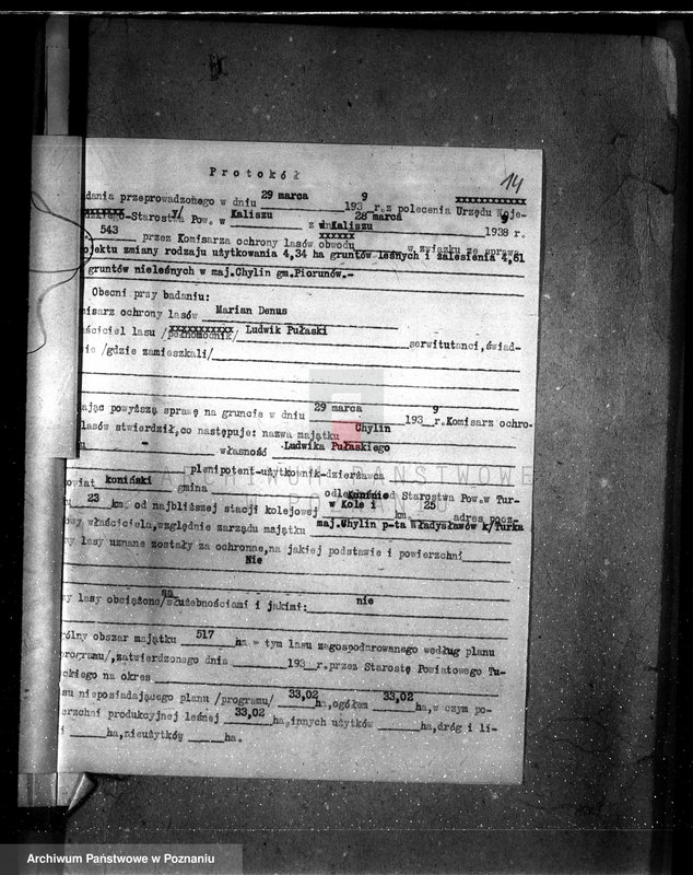 Obraz 18 z jednostki "Gmina Piorunów powiat turecki /nadzór nad gospodarką leśną/"