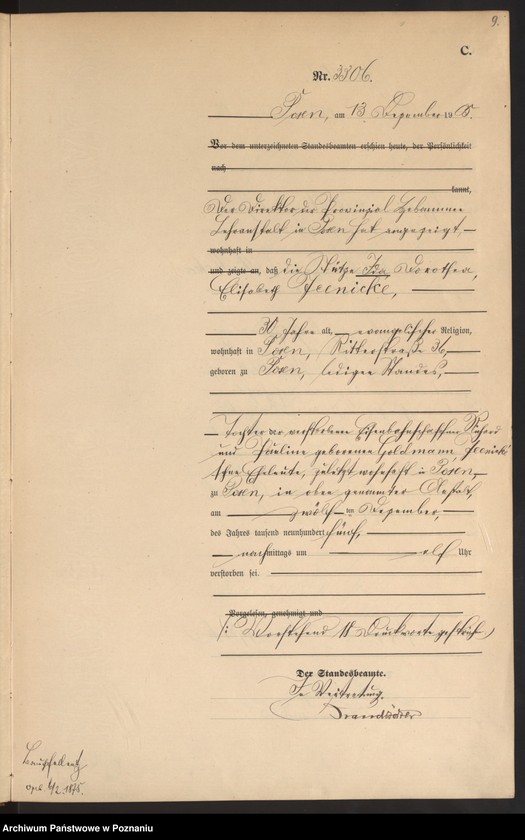 Obraz 11 z jednostki "Księga miejscowa zgonów tom VII"