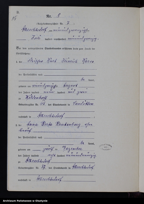 image.from.unit.number "Heiraths-Neben-Register Nr 1 - 9 [ Księga małżeństw - wtóropis ]"