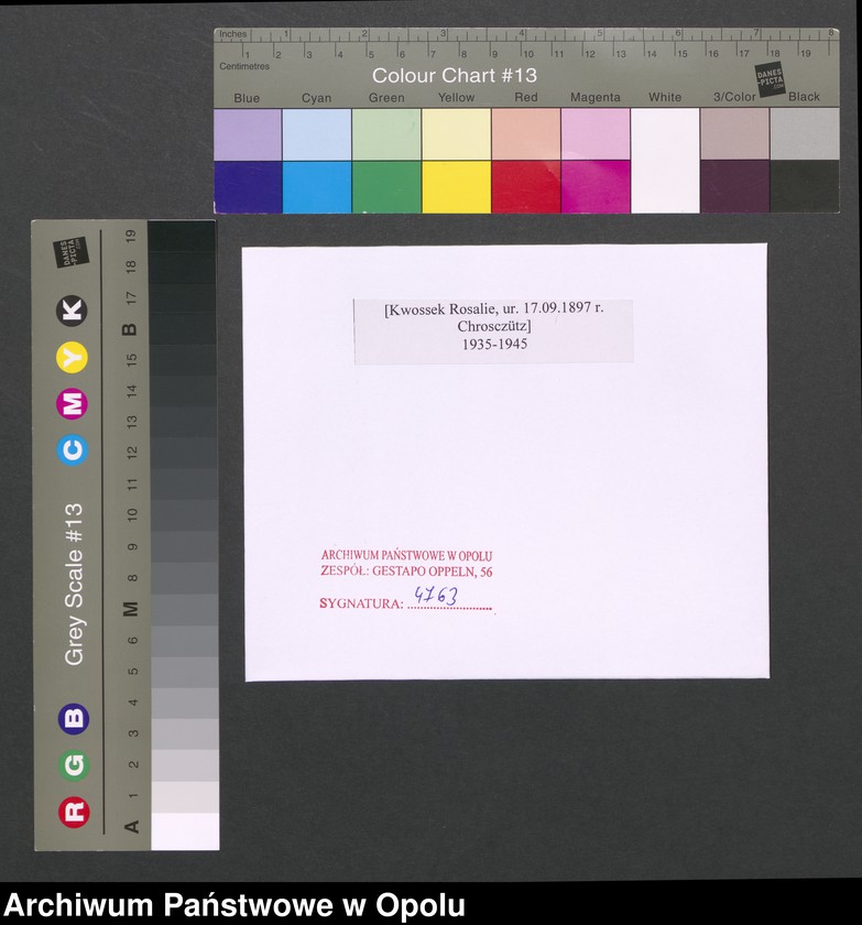 Obraz 2 z jednostki "[Kwossek Rosalie, ur. 17.09.1897 r. Chrosczütz]"