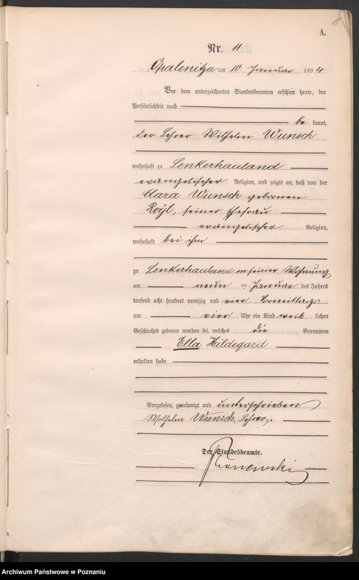 Obraz 14 z jednostki "Księga urodzeń"