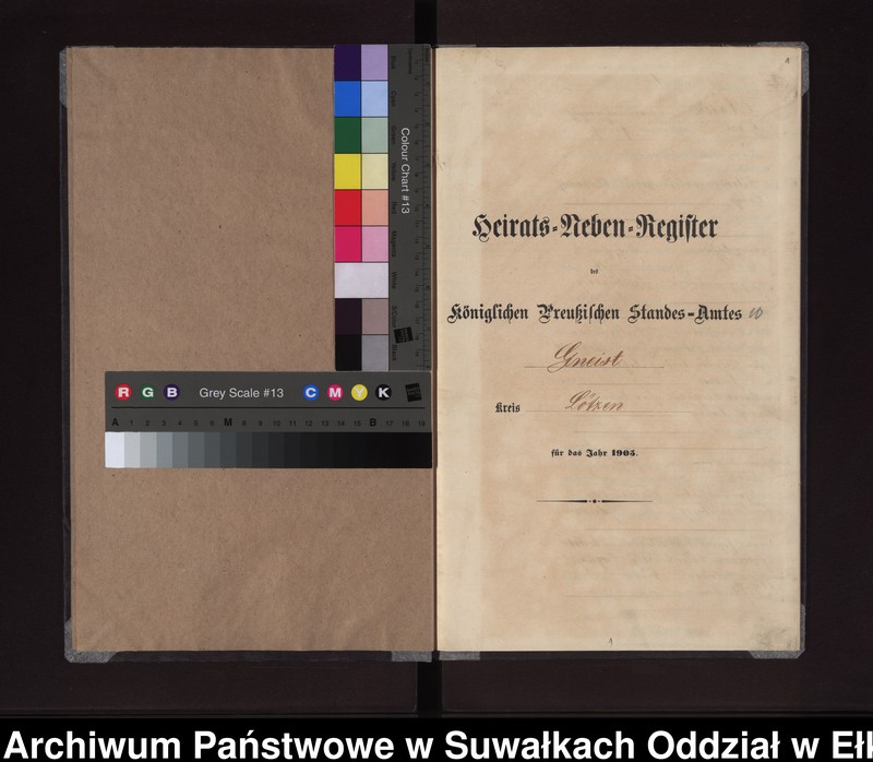 image.from.unit.number "Heirats-Neben-Register des Königlichen Preussischen Standes-Amtes Gneist Kreis Lötzen"