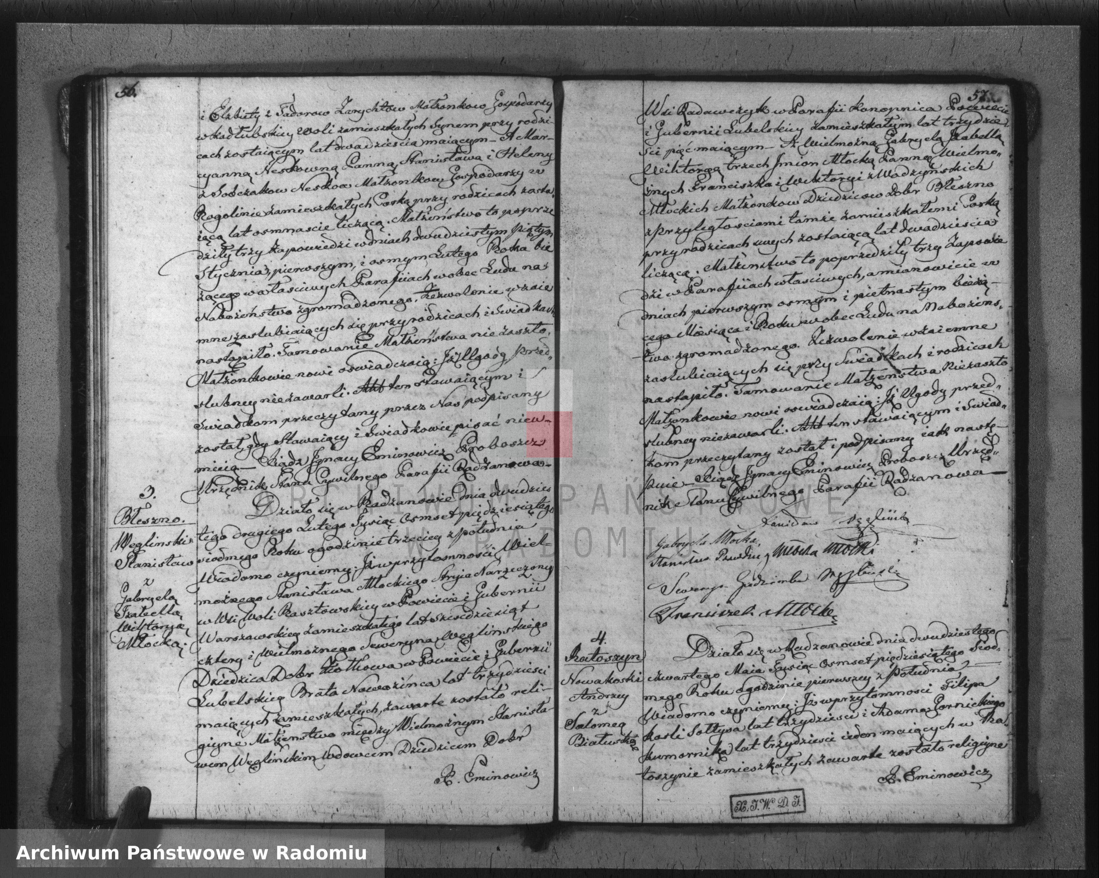 Skan z jednostki: Duplikat akt stanu cywilnego parafii Radzanowa na rok 1857