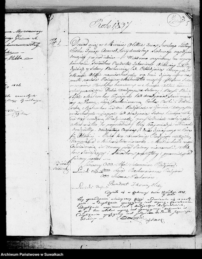 image.from.unit.number "Księga dla zapisywania aktów zaślubionych Urzędnika Stanu Cywilnego wyznania mojżeszowego miasta Olity pow. Kalwaryjskiego"