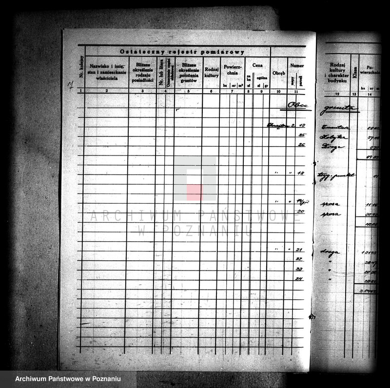 Obraz 11 z jednostki "Ostateczny rejestr pomiarowy obrębu Chrząstowo"