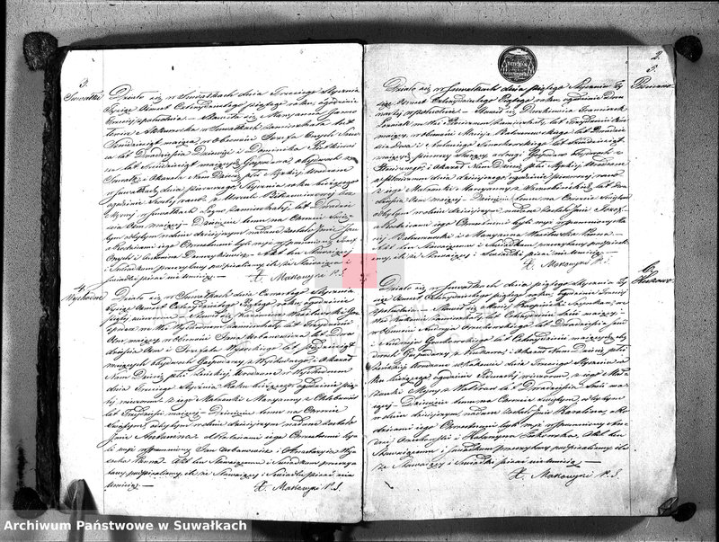 image.from.unit.number "Księga duplikat aktów urodzenia, zaślubin, zgonów w parafii suwalskiey z roku 1845"