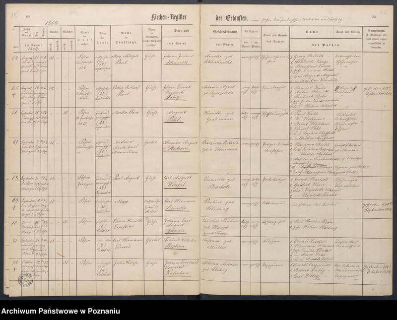 Obraz 11 z jednostki "Duplikat der Kirchenregister von Taufen, Trauungen und Verstorbenen"