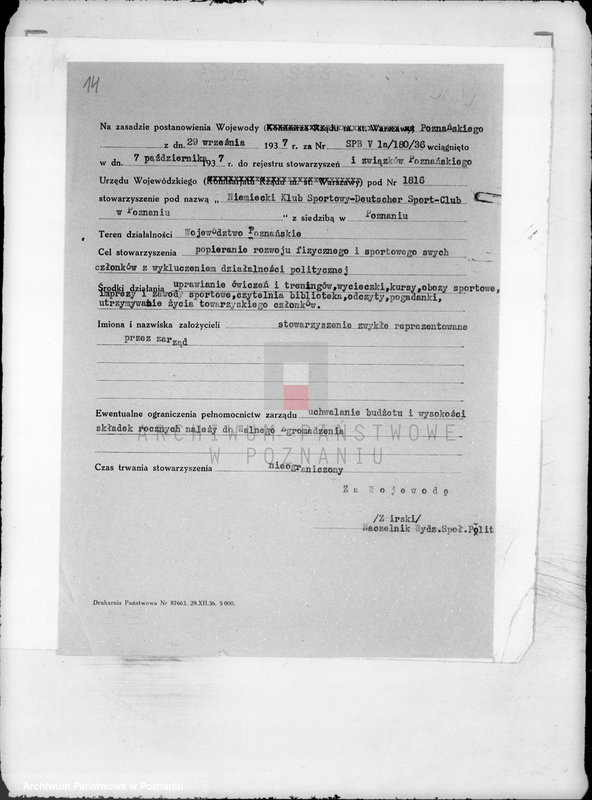 Obraz 18 z jednostki "/Niemiecki Klub Sportowy w Poznaniu/"