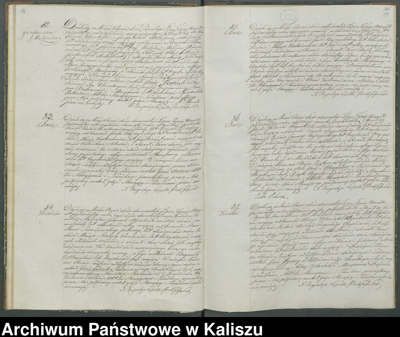 Obraz 19 z jednostki "Książka duplikat aktów urodzeń, zaślubień i zejść"