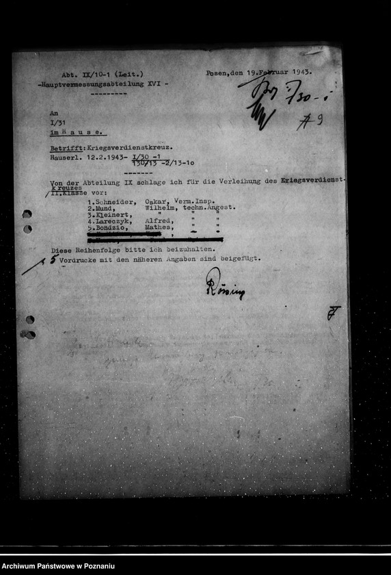 Obraz 13 z jednostki "Sammlung der Vorschläge für Kriegsverdienstkreuze"