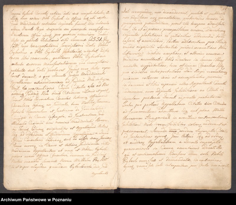 Obraz 9 z jednostki "Prothocollum nobilis officii consularis civitatis SR.Mtis Posnaniae sub notariatu nobilis Francisci Xaveri Prolewicz, SR.Mtis consiliarii, apostolici et officii praesentis notarii in anno domini 1768."